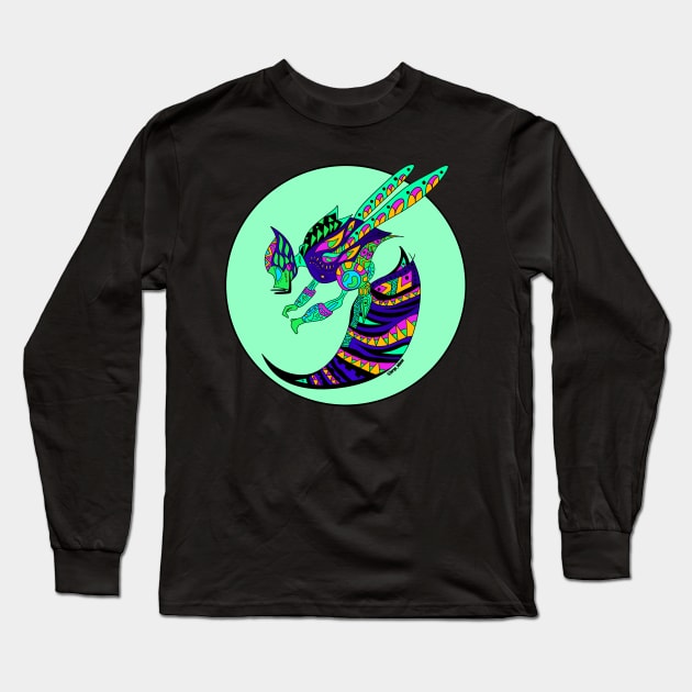 bright bee in kaiju sting arts Long Sleeve T-Shirt by jorge_lebeau